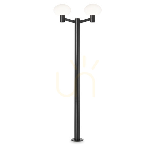 Check Outdoor Standing Lamp Ideallux Clio 249520 Black 2xE27 197 cm