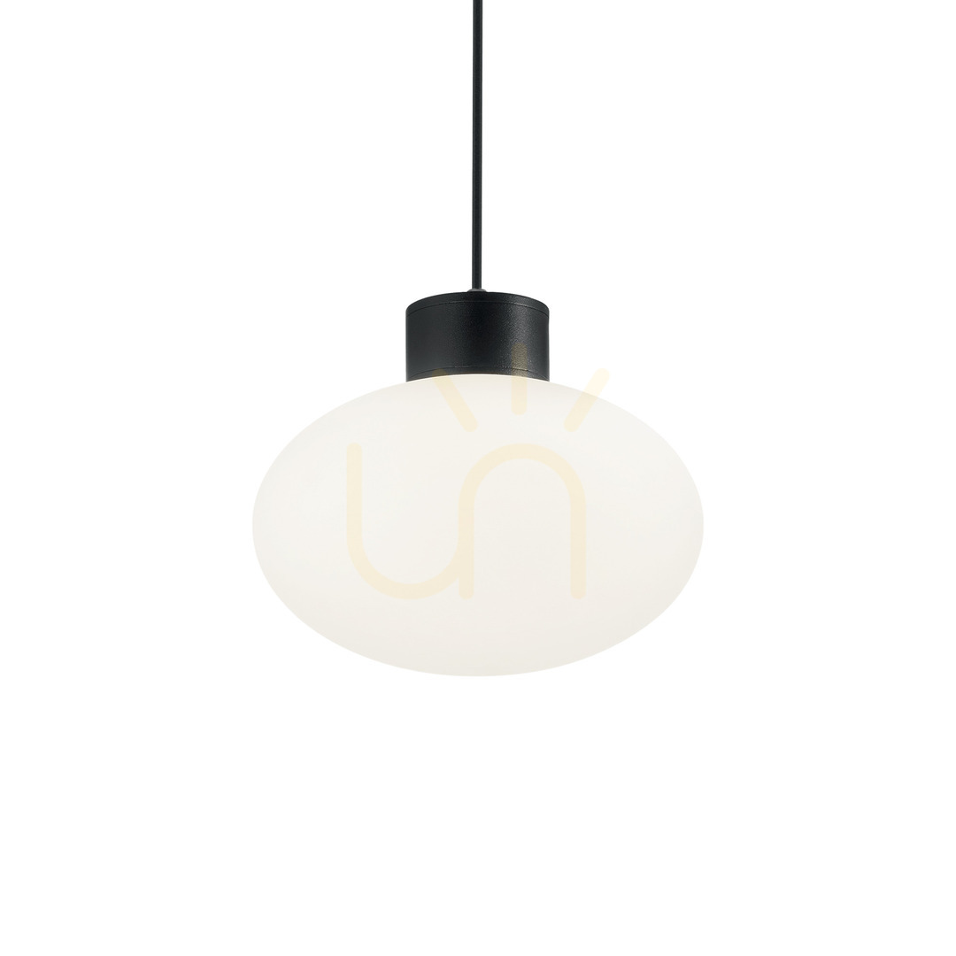 Pendelleuchte Ideallux Clio 144245 außen schwarz E27 Aluminium 29,5-100,5 cm