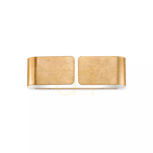Check Wall Light Ideallux Clip AP2 Small Gold Metal 088266