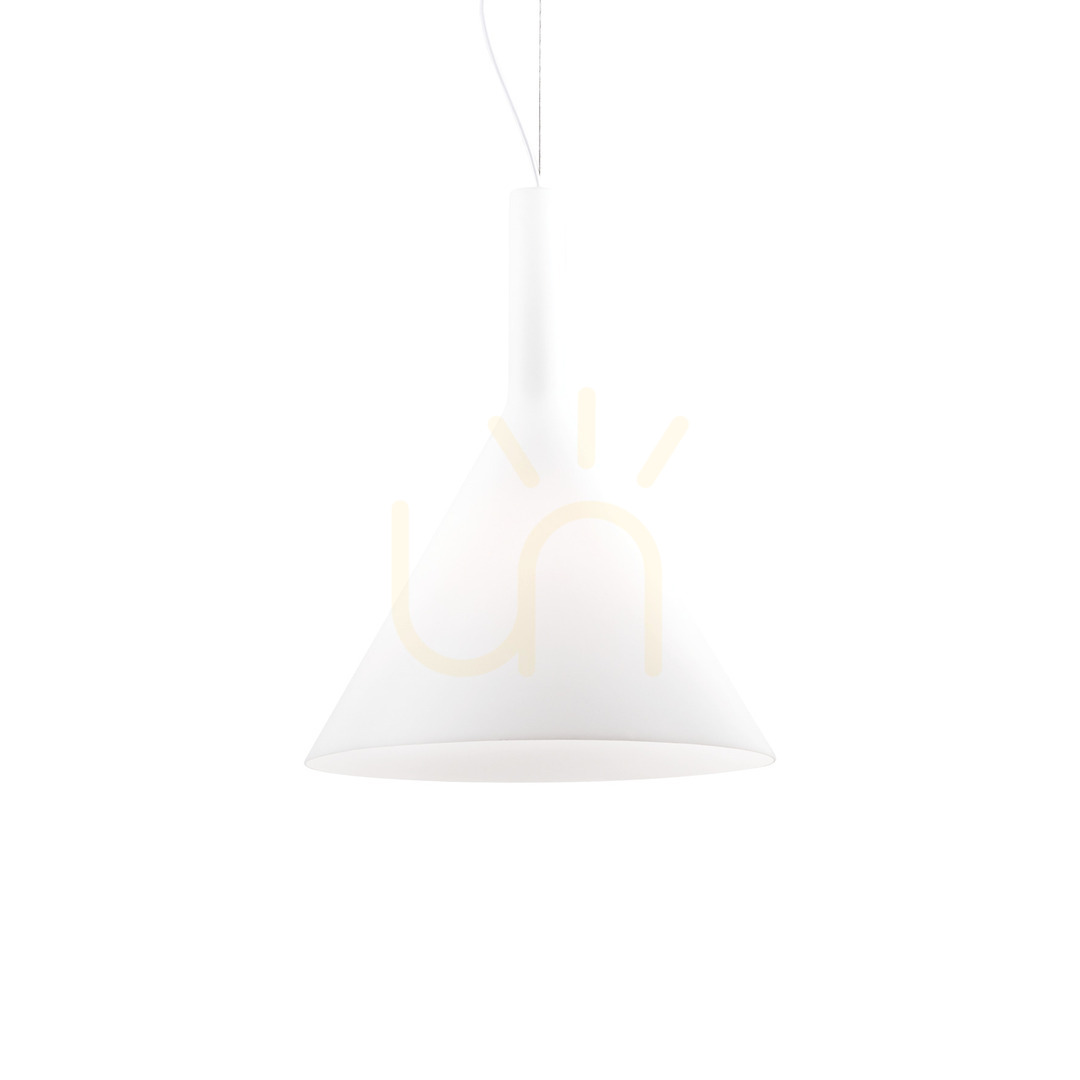 Pendelleuchte Ideallux Cocktail SP1 Big Bianco Weiß Glas E27 074313
