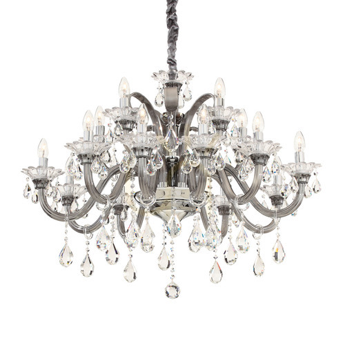 Check Pendant Light Ideallux Colossal SP15 Grey Crystal 95 cm 081526