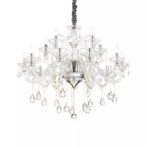 Pendant Light Ideal Lux Colossal 114170 15-Light Glass Crystal Chrome 95 cm small 1