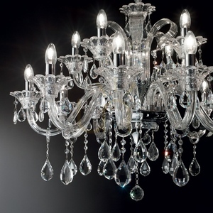 Pendant Light Ideal Lux Colossal 114170 15-Light Glass Crystal Chrome 95 cm small 3