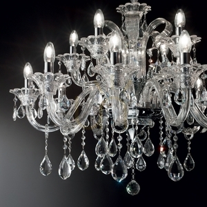 Pendant Light Ideal Lux Colossal 114170 15-Light Glass Crystal Chrome 95 cm small 4