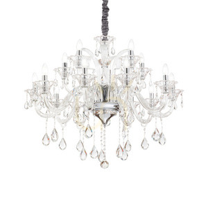 Pendant Light Ideal Lux Colossal 114170 15-Light Glass Crystal Chrome 95 cm small 0