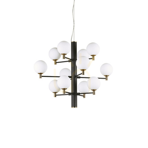 Check Pendant Light Ideal Lux Copernico SP12 Black 12-Light 71 cm 197319