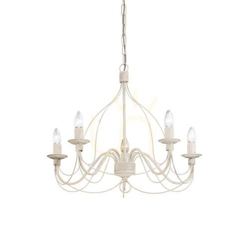 Check Pendant Light Ideallux Corte SP5 Bianco White 5-Light 64 cm 005881