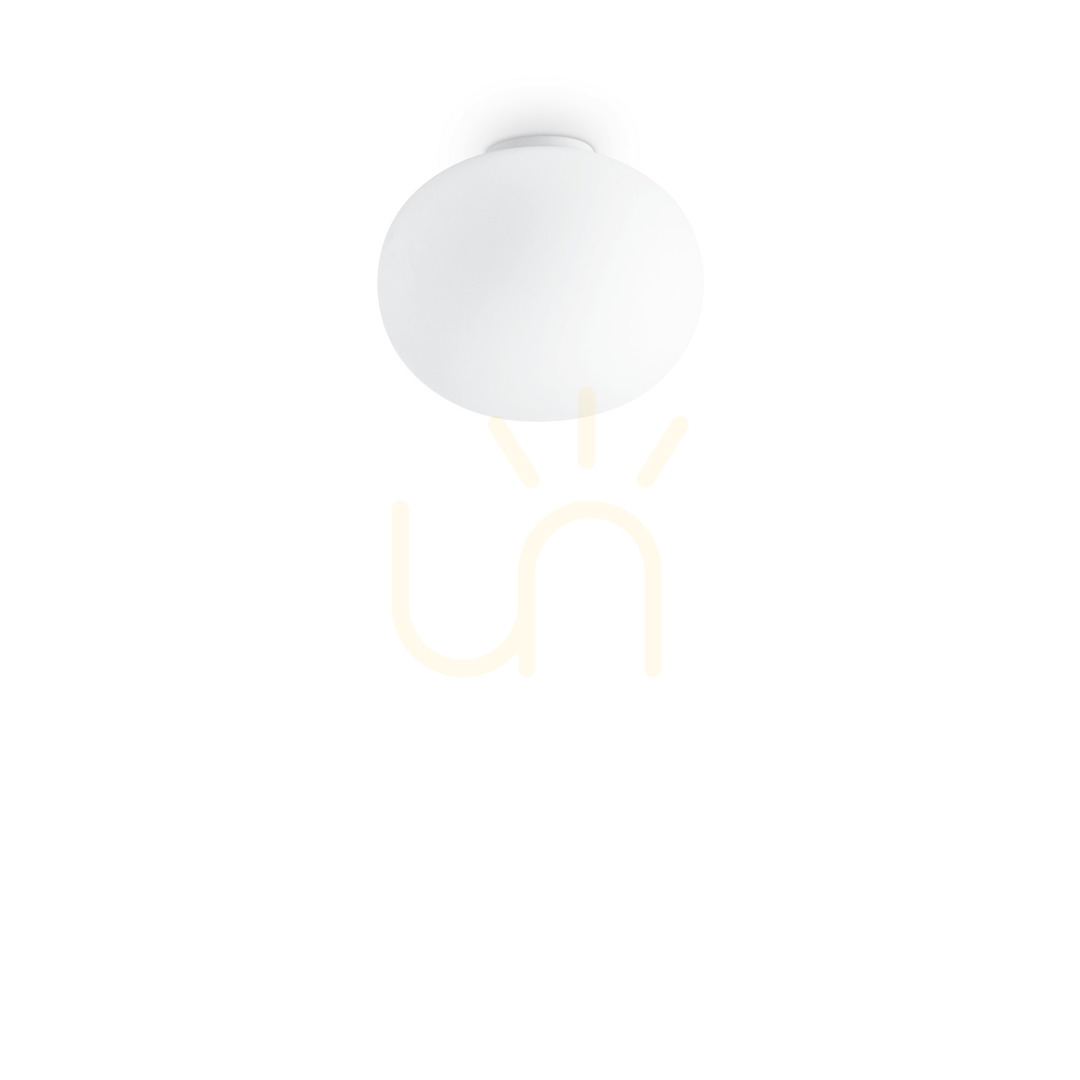 Plafon sufitowy Ideal Lux Cotton PL1 D30 biały 30 cm 297743
