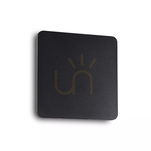Check Wall Light Ideallux COVER AP D20 Square Black LED 11W 195773
