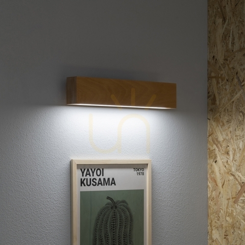 Check Wall Light Ideallux Craft AP D40 Black Wood LED 12W 40 cm 284477