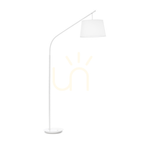 Check Standing Lamp Ideallux Daddy PT1 Bianco White Metal Fabric 110356