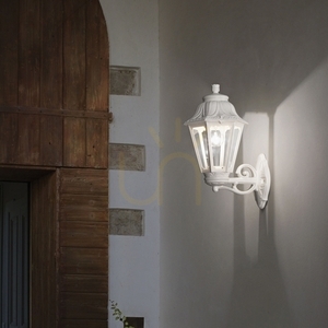 Outdoor Wall Lamp Ideal Lux Dafne AP1 Big White Resin E27 120423 small 2
