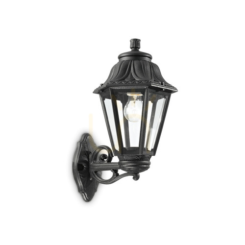 Check Outdoor Wall Lamp Ideal Lux DAFNE AP1 BIG Black E27 101491