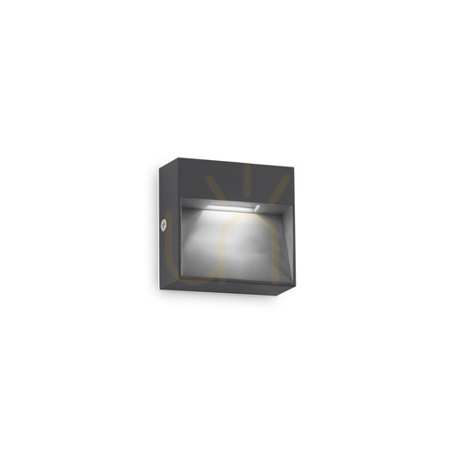 Check Outdoor Wall Lamp Ideallux Dedra Big Anthracite LED 10 cm 316871