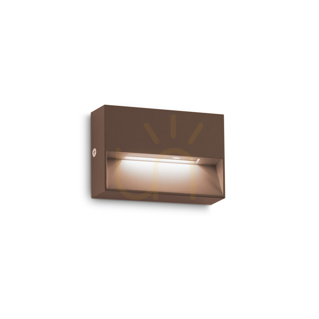 Outdoor Wall Lamp Ideallux Dedra Small Coffee Brown LED 1.5W 316895