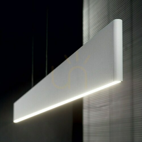 Check Pendant Light Ideallux Desk SP1 White LED 32W 102.5 cm 138237