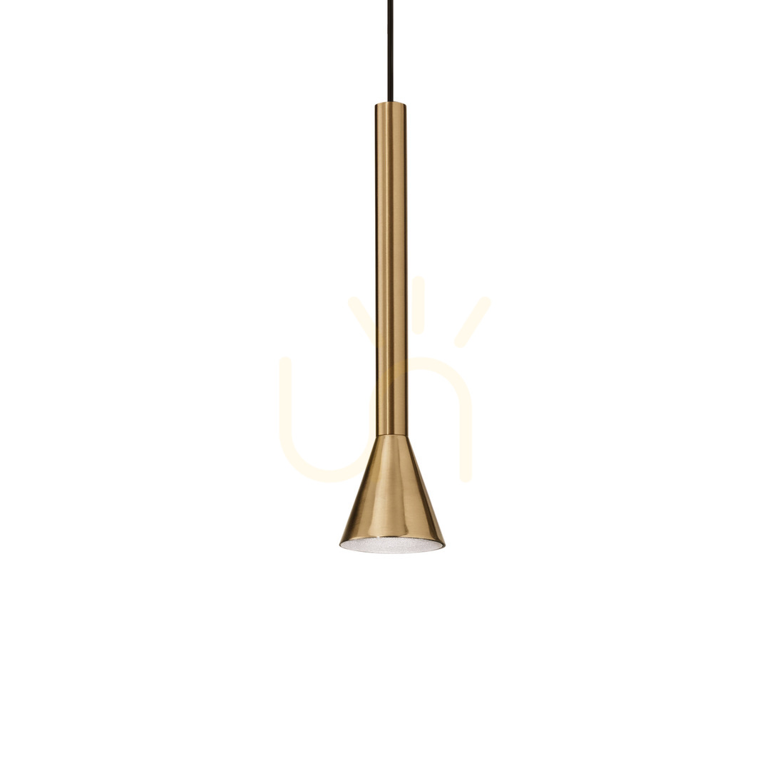 Pendant Light Ideallux Diesis Brass LED 7W 6 cm 279794