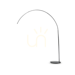 Standing Lamp Ideallux Dorsale Black Metal 228 cm E27 286679 small 0
