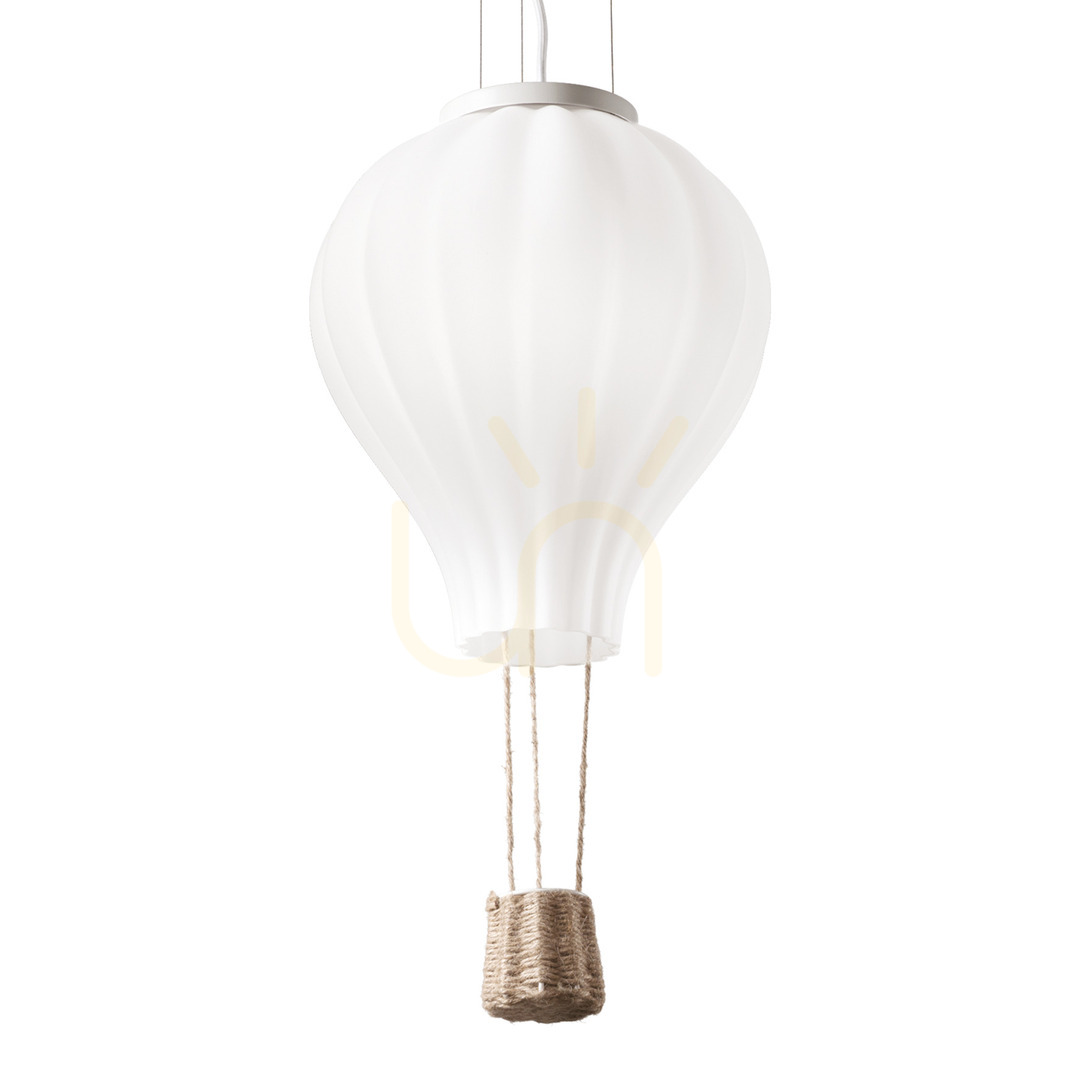 Pendelleuchte Ideallux Dream Big SP1 D42 weiß Glas Stoff E27 261195