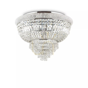 Ceiling Light Ideallux Dubai PL24 Gold Crystal 78 cm 243498 small 2