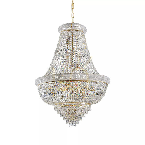 Check Pendant Light Ideallux Dubai SP24 Brass Crystal 80 cm 243528