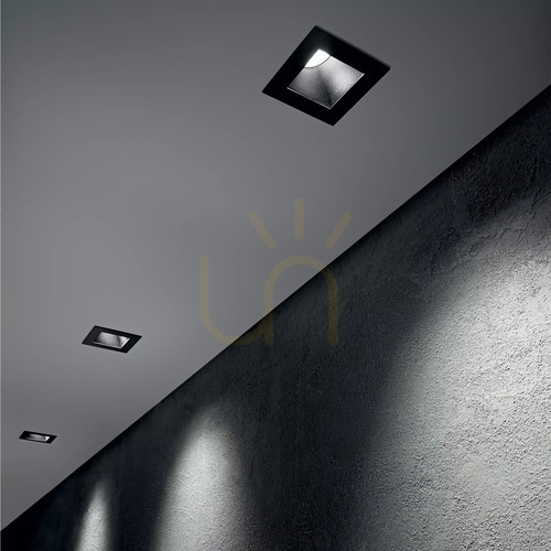 Check Reflector Ideallux Dynamic Round Fixed Black 7.3 cm 211794