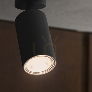Ceiling Spotlight Ideallux Dynamite 244662 Black Metal GU10 1-Light 16.5 cm small 5