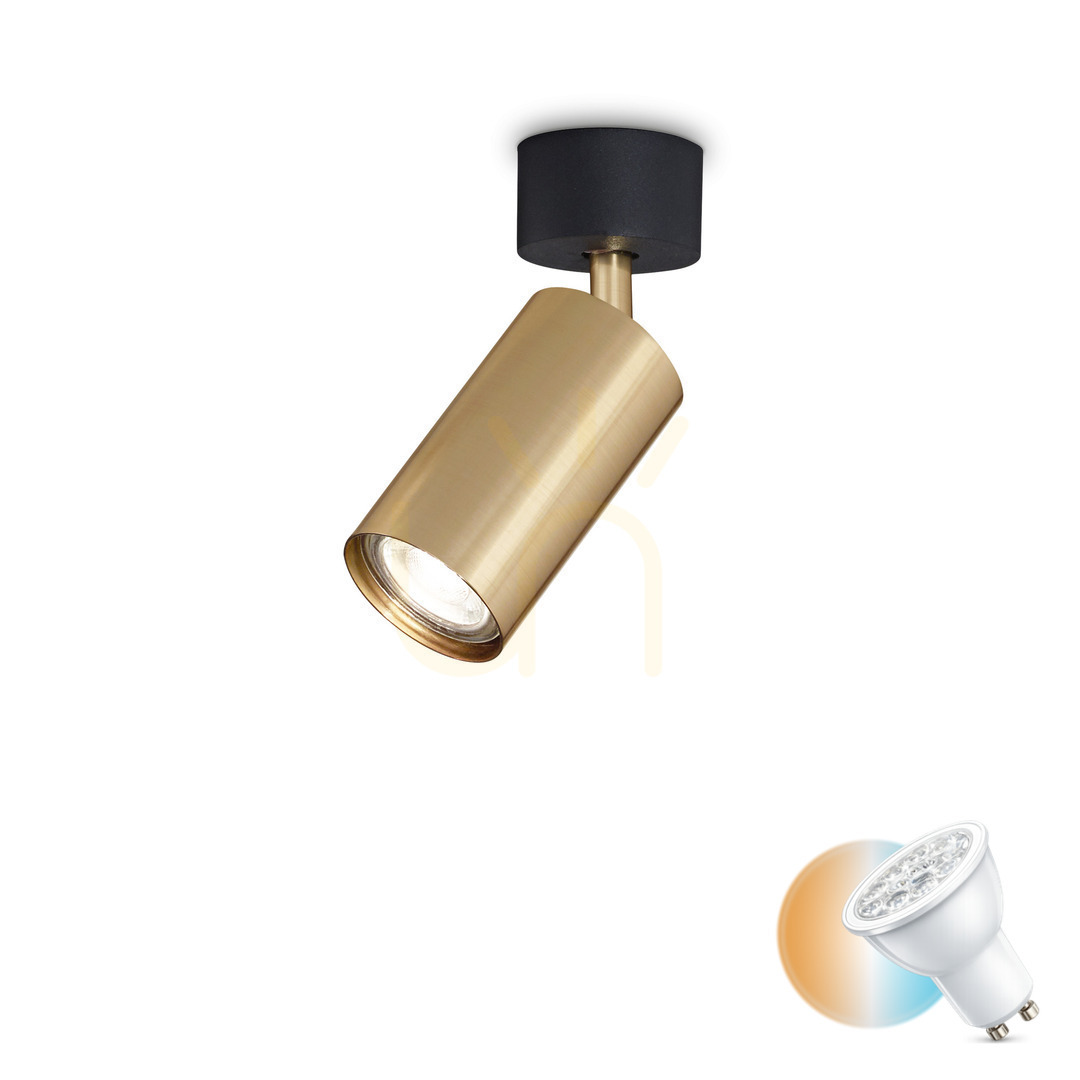 Ceiling Spotlight Ideallux Dynamite 244662 Black Metal GU10 1-Light 16.5 cm
