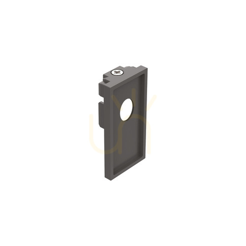 Check End Cap Ideallux EGO High Connector Hole Black Aluminum 267234