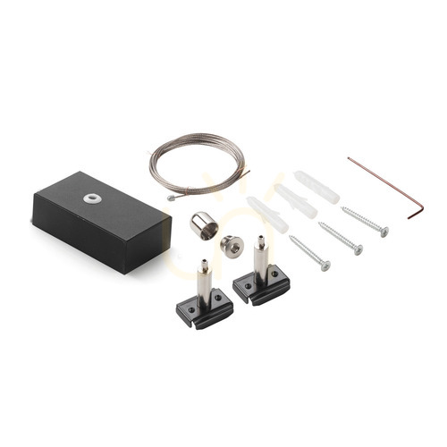 Check Steel Cable Kit Ideallux EGO Single 2 m with Ceiling Cup Black 276328