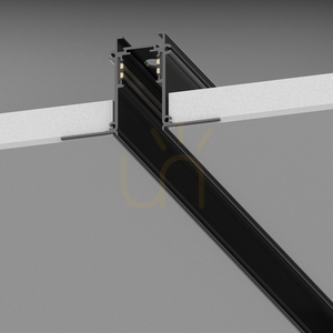 Recessed Profile Ideallux EGO Easy 2000mm Black Aluminum 320496 small 2