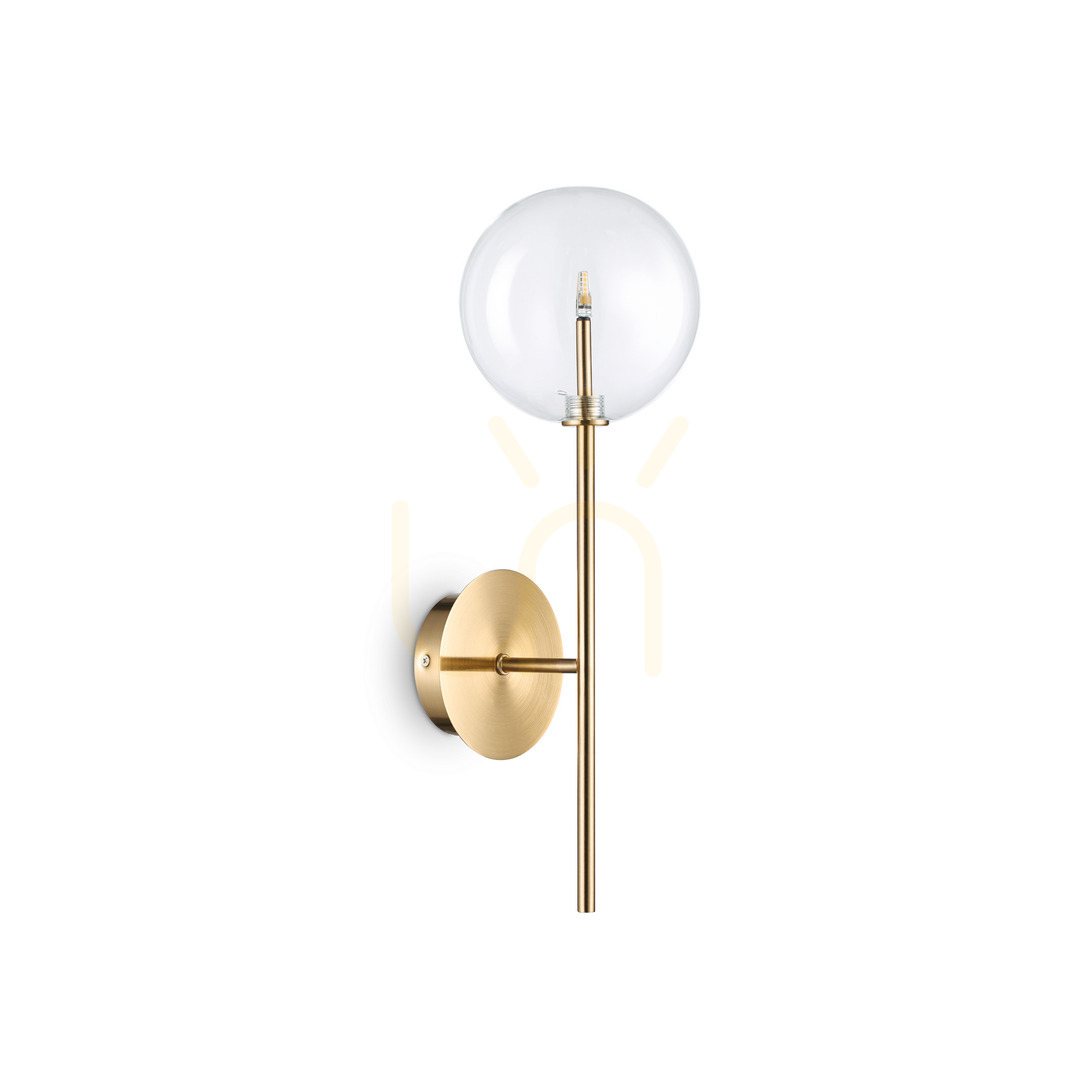 Wall Light Ideallux Equinoxe AP1 Brass Glass G4 45 cm 200149