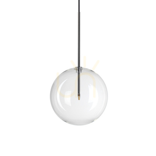 Check Pendant Light Ideallux Equinoxe SP1 D25 Chrome Glass 306551