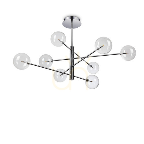 Check Pendant Light Ideal Lux Equinoxe SP8 Cromo Chrome 8-Light 128 cm 275178