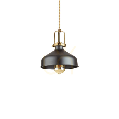 Check Pendant Light Ideallux Eris 249056 Black Metal 21 cm E27