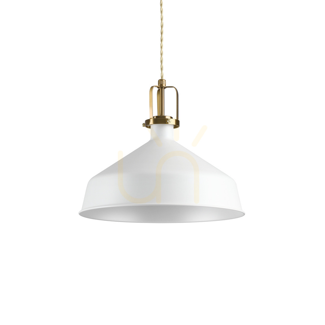 Pendelleuchte Ideallux ERIS SP1 Bianco weiß Metall E27 Ø33 cm 238135