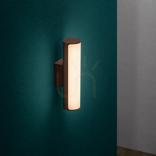 Check Outdoor Wall Lamp Ideallux Etere AP Coffee Brown 30 cm LED 4000K 246949