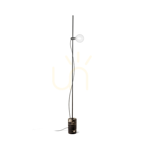 Check Standing Lamp Ideallux EVA PT1 Black Marble Metal 180.5 cm 295213