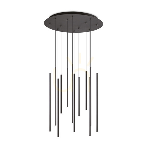 Check Pendant Light Ideallux Look Filo SP12 Black LED 60 cm 263434
