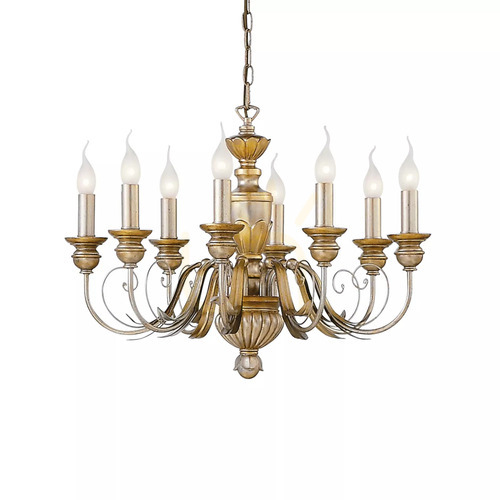 Check Pendant Light Ideal Lux Firenze SP8 Oro Gold 8-Light 64 cm 020839
