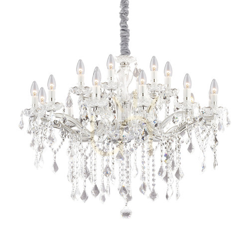 Check Pendant Light Ideallux Florian SP18 Cromo Chrome Crystal 86 cm 075150