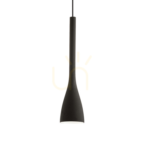 Check Pendant Light Ideallux Flut SP1 Big Black Glass 14.5 cm 035680