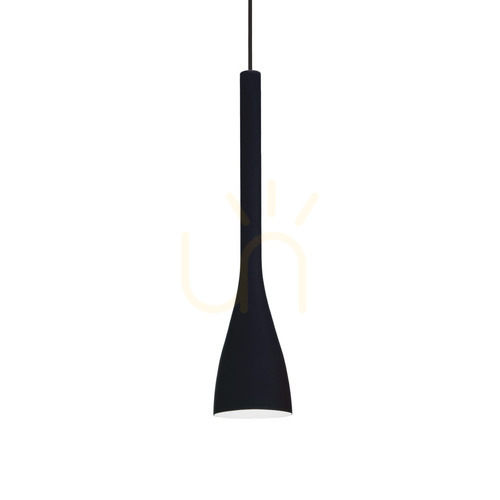 Check Pendant Light Ideal Lux Flut SP1 Small Black Glass 035710