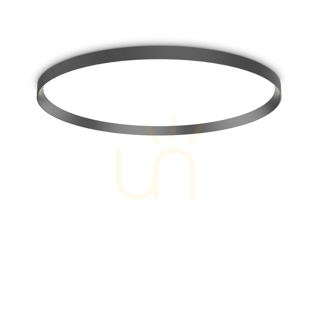External Ceiling Light Ideallux FLY PL D90 Black 4000K 306636