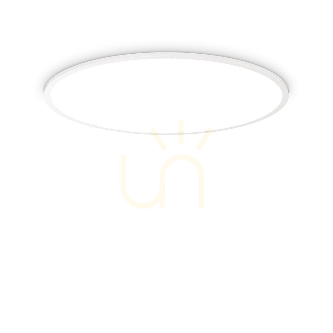 External Ceiling Light Ideallux FLY SLIM PL D90 White 3000K 306681