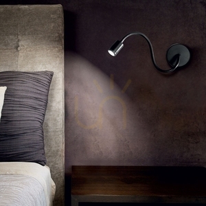 Wall Light Ideallux Focus 097190 Black LED 4W Metal small 1