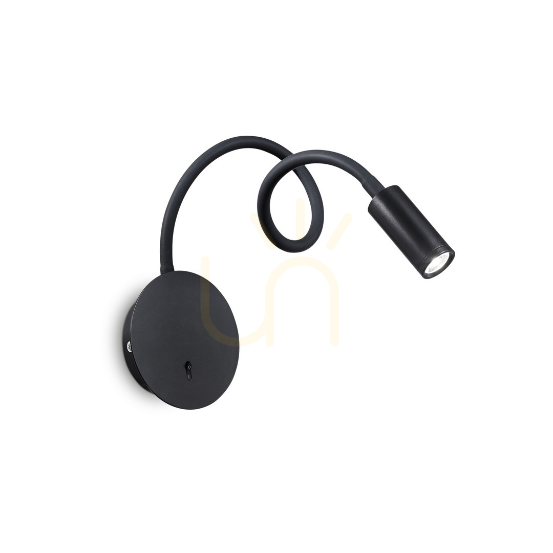 Wall Light Ideal Lux Focus Flexi Black LED 3.5W 203195