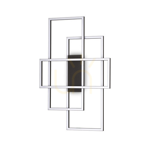 Check Ideal Lux Frame Rettangolo LED ceiling light 270661 black 33 W 3000 K 62.5 cm