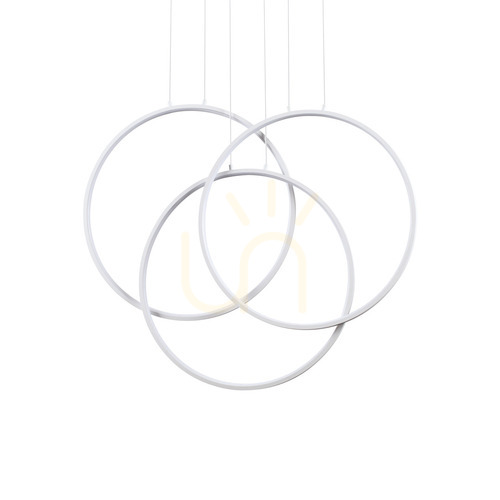 Check Pendant Light Ideallux Frame Cerchio White LED 82W 68.5 cm 269351