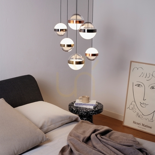 Check Pendant Light Ideallux Galaxy SP6 White LED 40 cm 321172